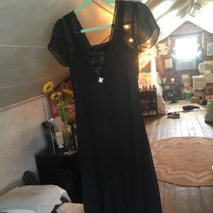 Full length black dress